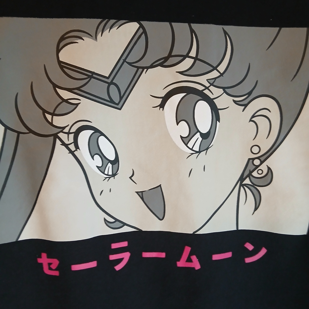 Sailor Moon- Sweatshirt- Graphic- Black- Size Medium Juniors - Picture 6 of 10